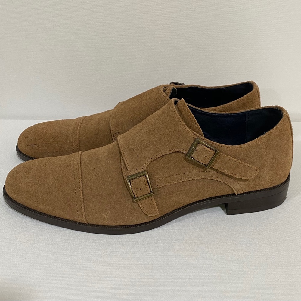 Joseph Abboud Mens Double Monk Strap Loafer Shoes